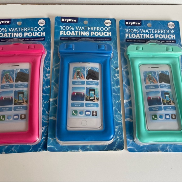 DRYPRO 100% WATERPROOF Floating Pouch Protectors Set of three (3) - Picture 1 of 5